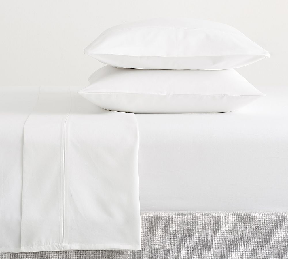 700-Thread-Count Sateen Sheet Set - White, Queen