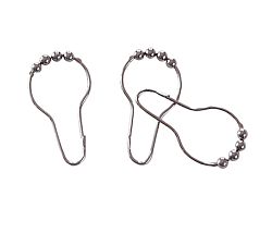 Roller Shower Curtain Rings, Chrome, 72", Set of 12