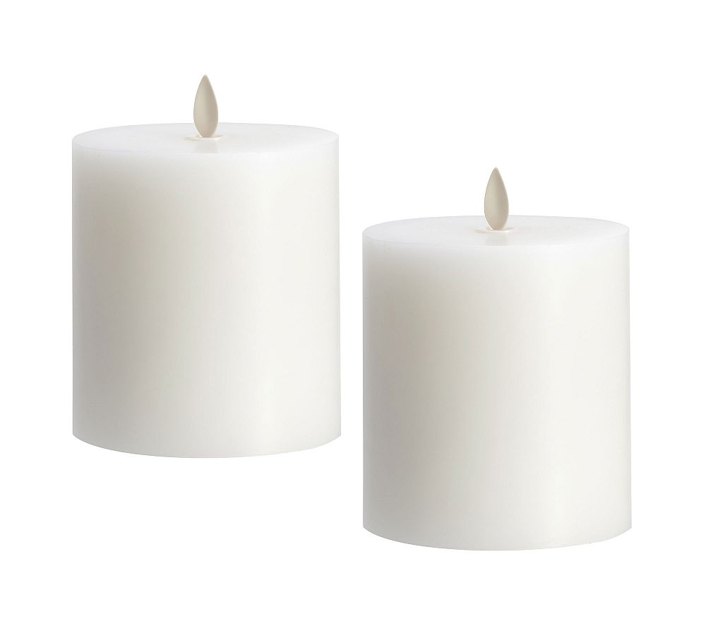Premium Flickering Flameless Wax Pillar Candle