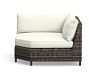 Torrey Sectional Cushion Cover Wedge Corner, High Performance Canvas; White