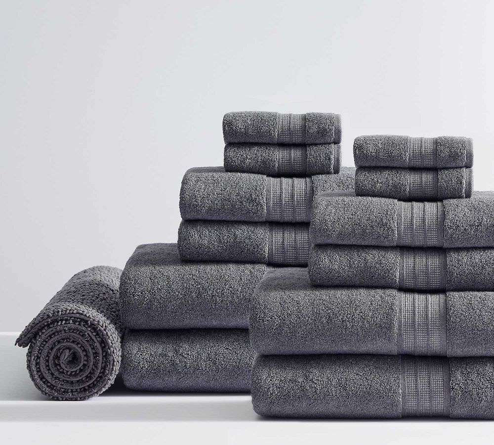 Hydrocotton Towel Bundles - Heathered Charcoal, Set of 13