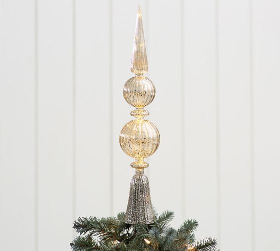 Lit Mercury Finial Tree Topper