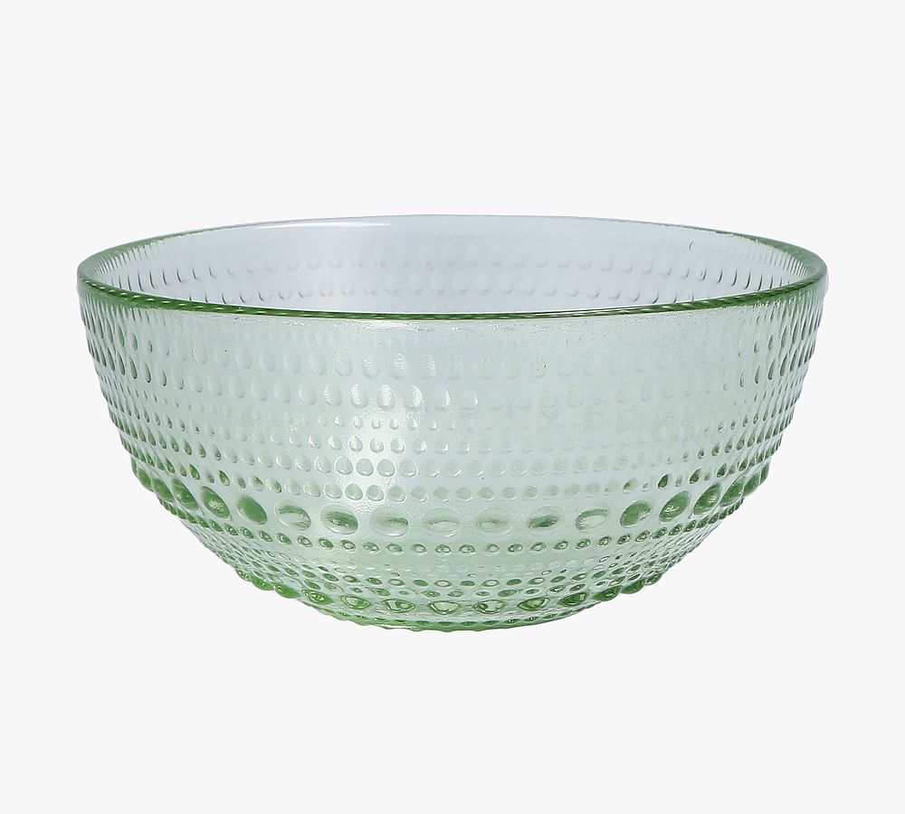Jupiter Beaded Glass Cereal Bowls - Set of 6 - Set of 6 - Sage