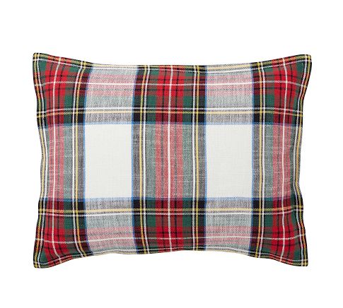 Stewart Plaid Cotton Sham, Multi, Standard