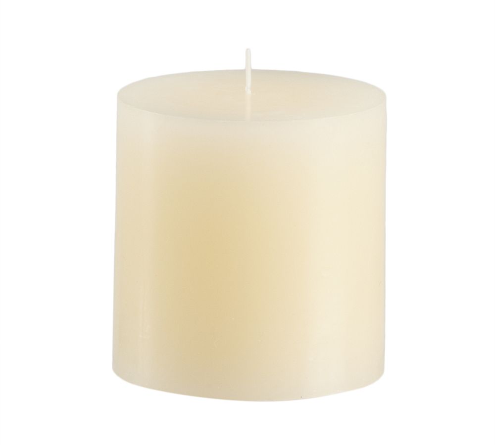 Unscented Wax Pillar Candle - 3"x3" - Ivory