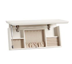 Concealed Jewelry Storage Shelf, Sky White, 2 Foot