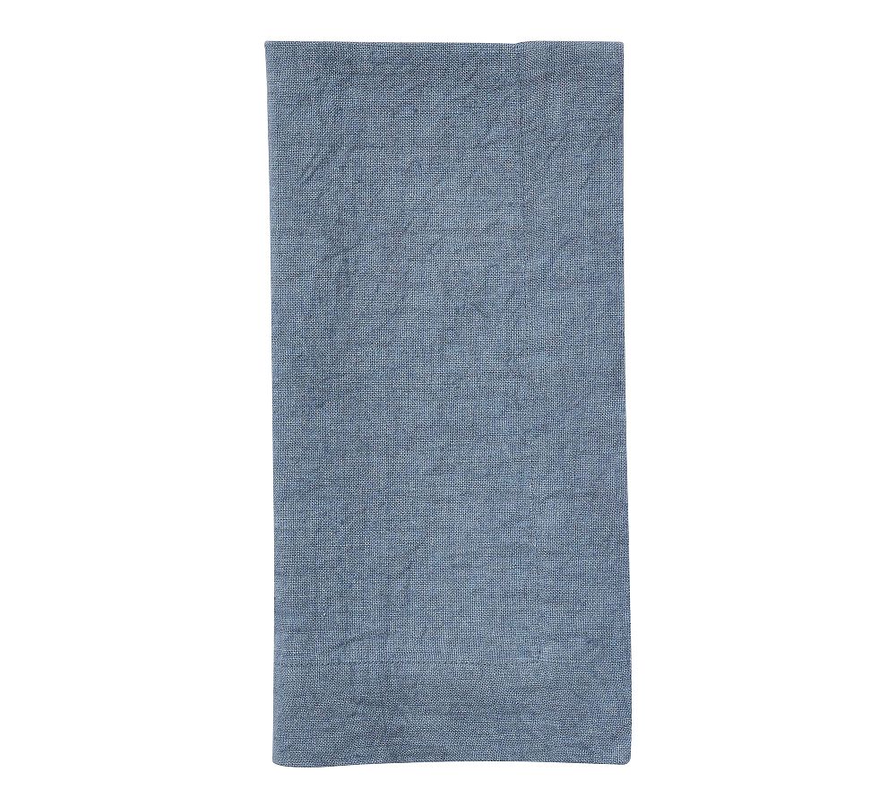 Mason Oversized Linen Napkins Steel Blue - Set of 4