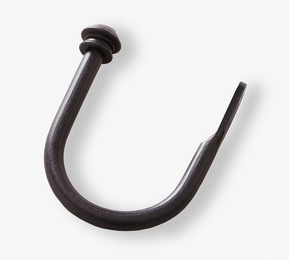 Standard Curtain Holdback - Set of 2 - Cast Iron Black