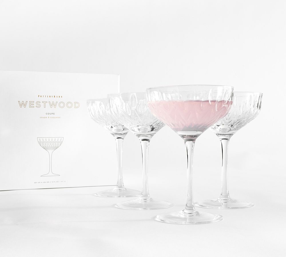 Westwood Coupe Glasses - Set of 4 - Set of 4 - Clear