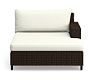Torrey Sectional Cushion Cover Square Arm RA Double Chaise, High Performance Canvas; White