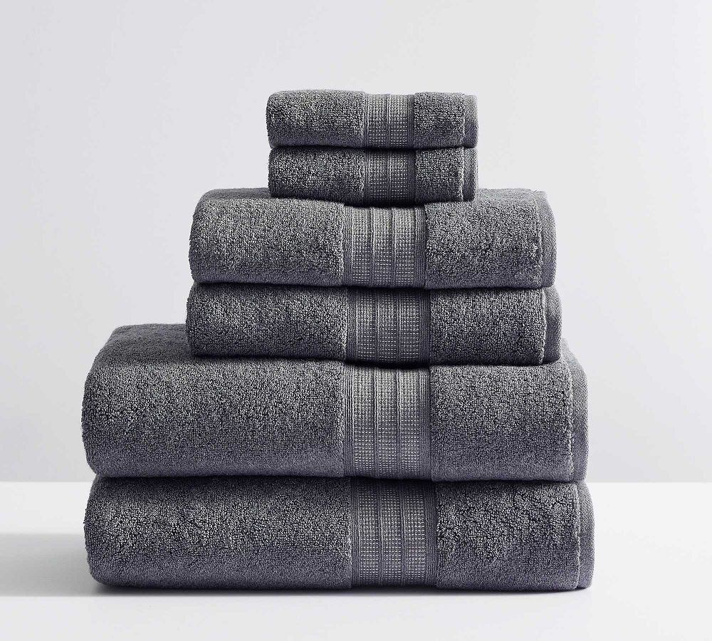 Hydrocotton Towel Bundles - Heathered Charcoal, Set of 6