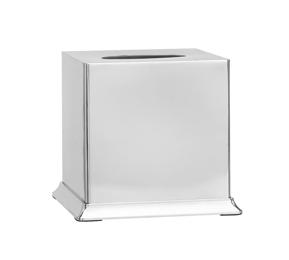 Mercer Polished Nickel Bathroom Accessories - Polished Nickel - Tissue Box Cover