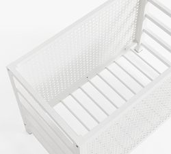 Malibu Metal Perforated Outdoor Pool Storage Bin