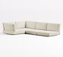 Cushion Cover Only: Huntington Square Arm Sectional 4pc - 1 Corner, 2 RA/LA, 1 Armless Chair,  HP Canvas; Natural