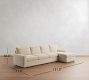 Pearce Modern Square Arm Deep Seat Chaise Sectional (101"&ndash;131")