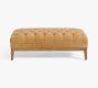 Edgewood Tufted Leather Ottoman
