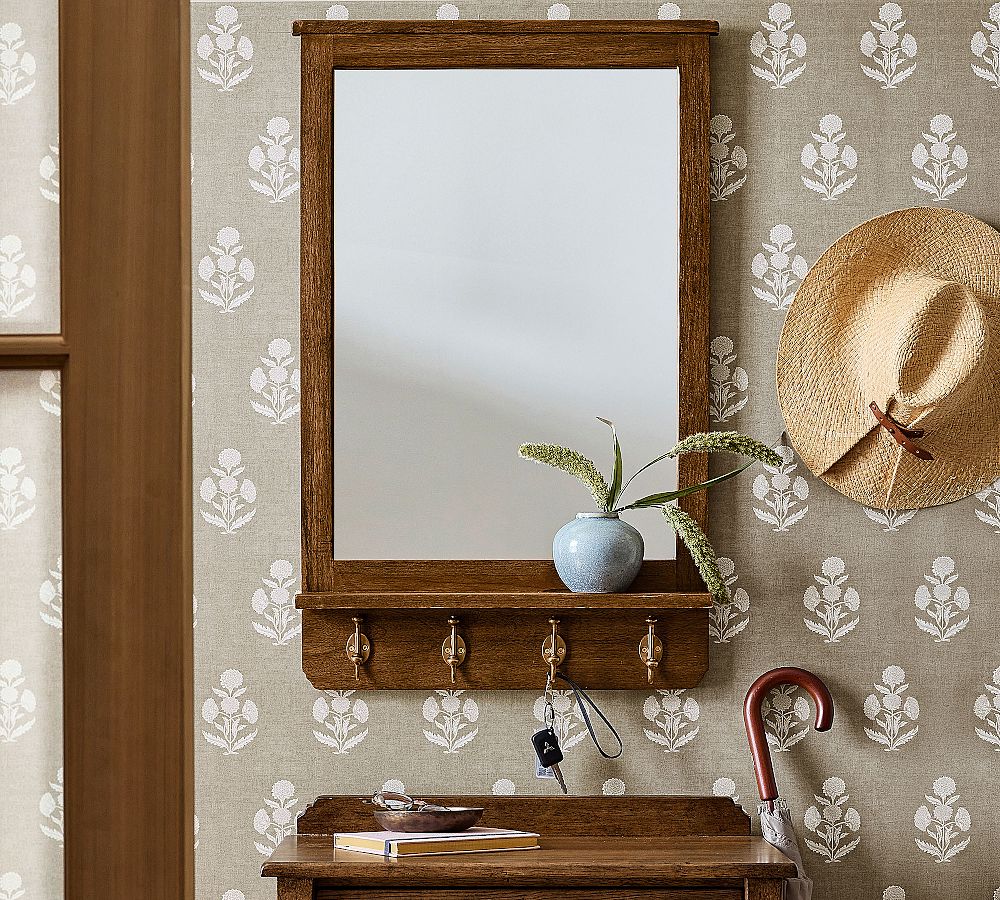 Summerville Mirror With Hooks by Pottery Barn