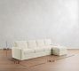 Pearce Square Arm Deep Seat Slipcovered Chaise Sectional (101"&ndash;141")