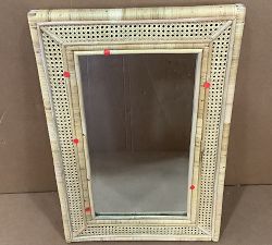 Open Box: Ash Rattan Rectangular Wall Mirror (24" x 36") - Natural