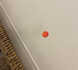 Open Box: Kostas Wicker Outdoor Sectional Ottoman with High Performance Cushion - Sand