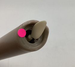 Open Box: Premium Flickering Flameless Wax Taper Candle (8&rdquo;), Single - Dove