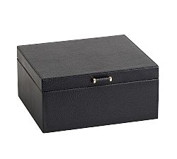 Open Box: Quinn Jewelry Box, Foil Debossed, Medium - Black