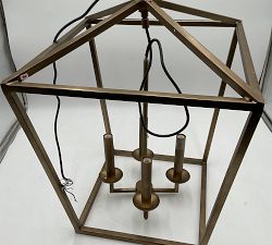 Open Box: Remington Iron Lantern Pendant (24") - Tumbled Brass 