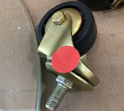 Open Box: Three Tier Metal Bar Cart (20") - Brass