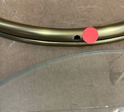 Open Box: Three Tier Metal Bar Cart (20") - Brass