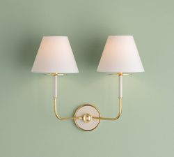 Lewis Metal Double Sconce (16")
