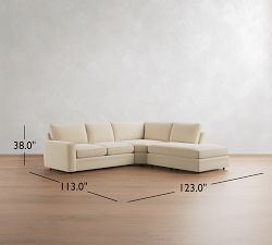 Pearce Square Arm Deep Seat 3-Piece Bumper Sectional (123")