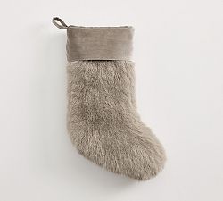 Open Box: Mink Faux Fur Stocking - Dove