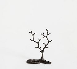 Open Box: Sculpted Reindeer Sitting, Small - Bronze