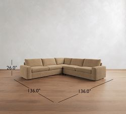 Sierra Leather 3-Piece L-Shaped Sectional (127")