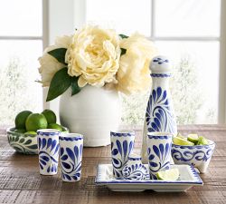 Puebla Porcelain Tequila Set