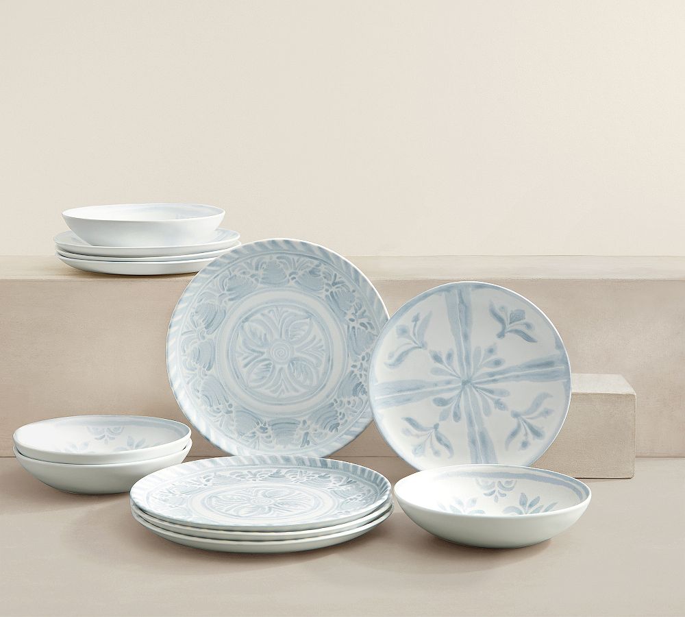 Chambray Tile Stoneware Dinnerware Set