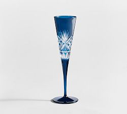 Antique Cut Glass Champagne Flutes - Set of 4