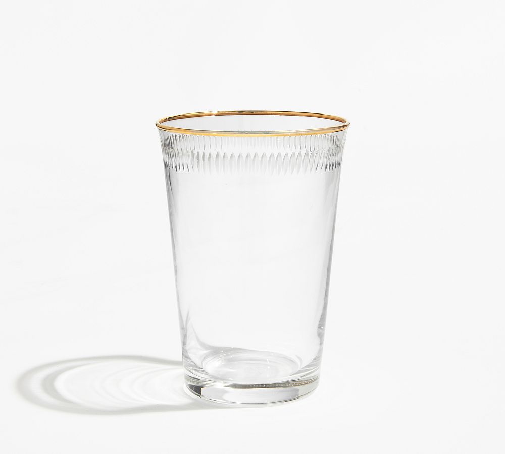 Etched Gold Rim Tumblers - Set of 4 by Pottery Barn
