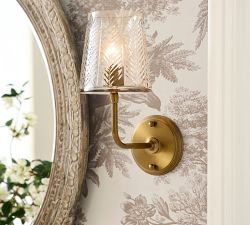 Evangeline Glass Leaf Sconce (13")