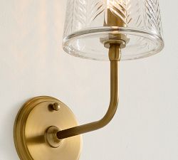 Evangeline Glass Leaf Sconce (13")