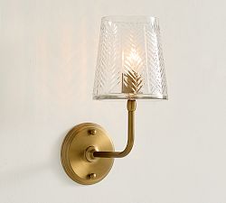 Evangeline Glass Leaf Sconce (13")
