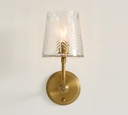 Evangeline Glass Leaf Sconce (13")