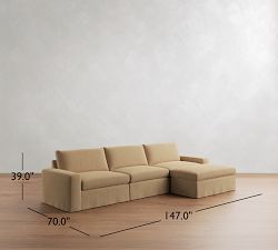 Sierra Slipcovered Modular Chaise Sectional (147")