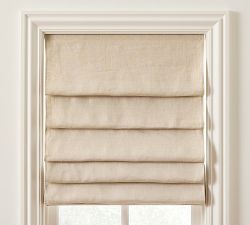Custom Belgian Linen Soft Fold Roman Blackout Shade