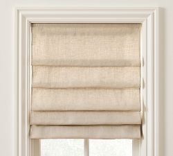Custom Belgian Linen Soft Fold Roman Light Filtering Shade