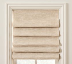 Custom Emery Linen Soft Fold Roman Blackout Shade