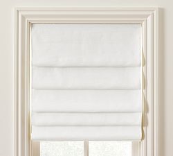 Custom Belgian Linen Soft Fold Roman Blackout Shade