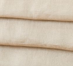 Custom Belgian Linen Soft Fold Roman Blackout Shade