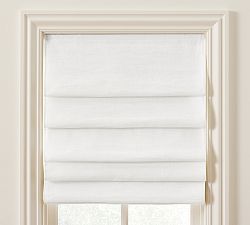 Custom Emery Linen Soft Fold Roman Blackout Shade