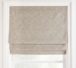 Custom Seaton Textured Cotton Cordless Roman Blackout Shade